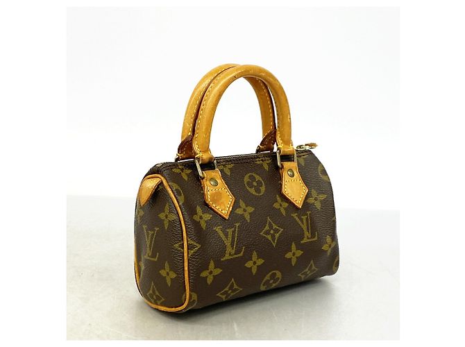 Borsa a mano Louis Vuitton Monogram Mini Speedy Marrone - vista 2