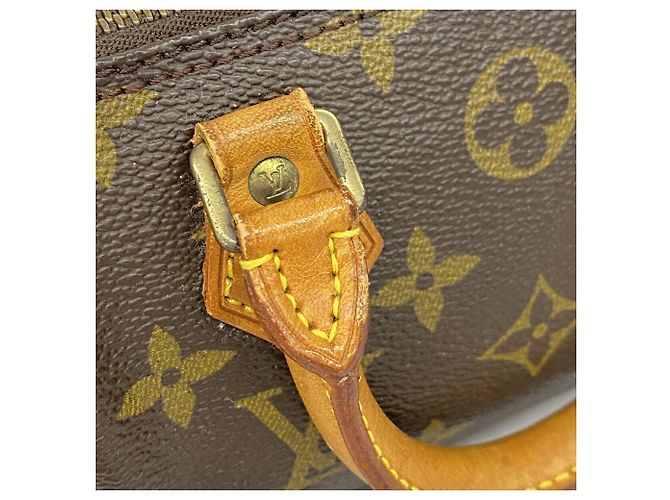 Borsa a mano Louis Vuitton Monogram Mini Speedy Marrone - vista 9