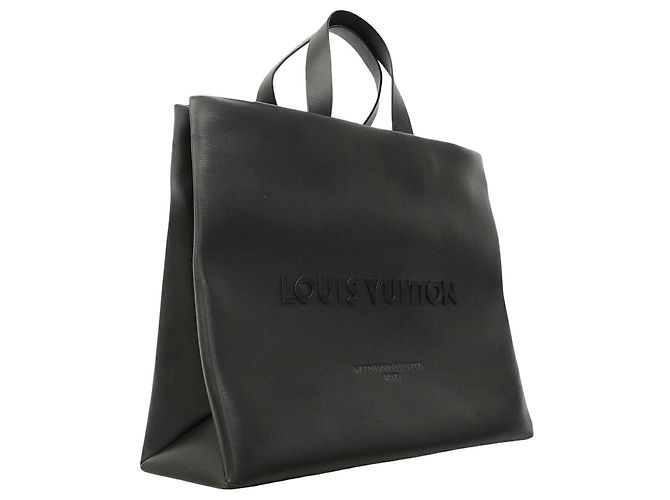 Louis Vuitton LV Packaging Shopper Tote MM M28309 Noir Nero - vista 2