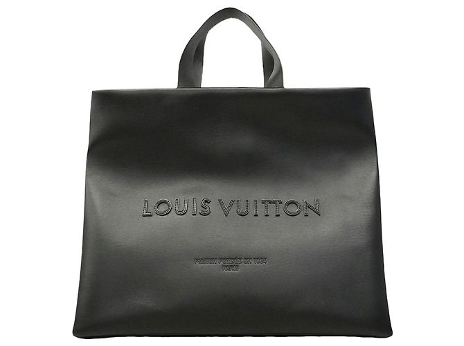 Louis Vuitton LV Packaging Shopper Tote MM M28309 Noir Nero - vista 8