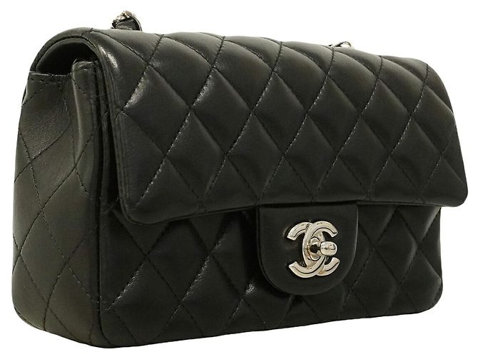 Timeless Borsa a tracolla Chanel Mini Matelassé con catena Nero - vista 2