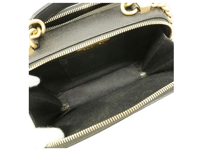 Borsa Vanity Chanel in vitello granulato nero - vista 4