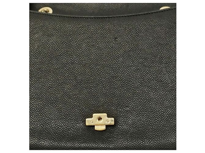 Borsa Chanel Half Coco nera in pelle di vitello Nero - vista 11