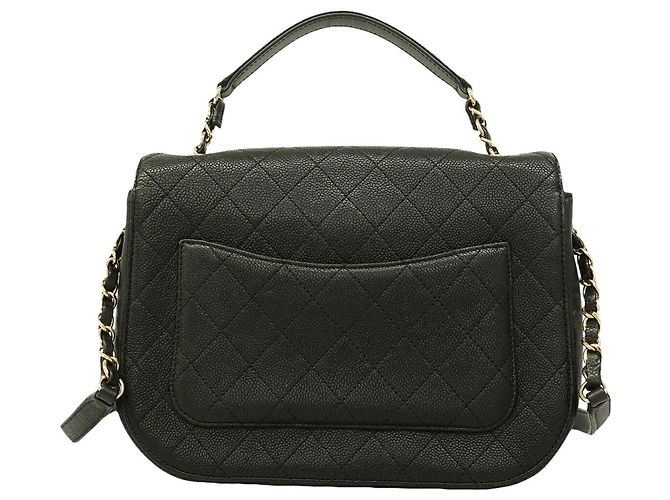 Borsa Chanel Half Coco nera in pelle di vitello Nero - vista 13