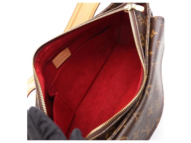 Borsa a tracolla Louis Vuitton Vivacite GM Monogram Marrone - vista 3