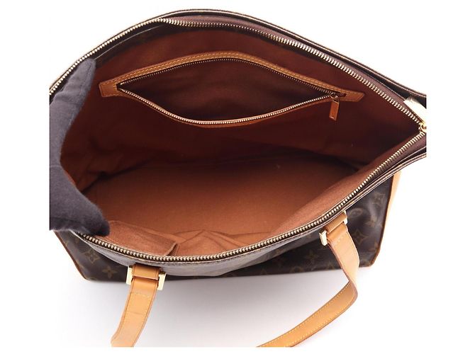 Borsa Cabas Mezzo Monogram Louis Vuitton Marrone - vista 3