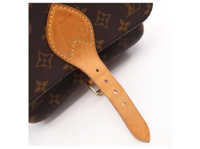 Borsa a tracolla Louis Vuitton Cartouchiere MM Monogram Marrone - vista 10
