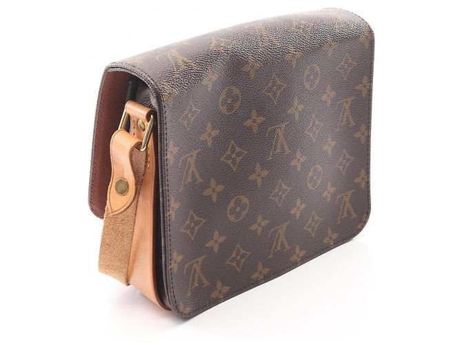 Borsa a tracolla Louis Vuitton Cartouchiere MM Monogram Marrone - vista 2