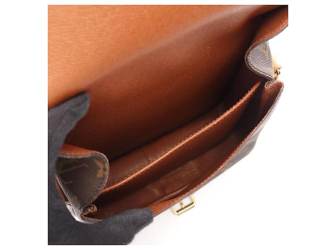 Borsa a tracolla Louis Vuitton Cartouchiere MM Monogram Marrone - vista 3