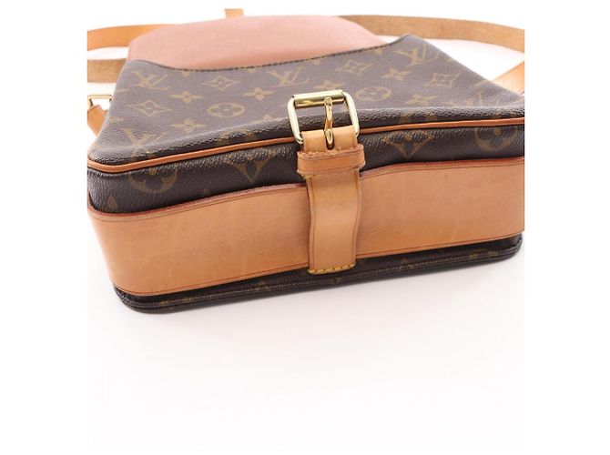 Borsa a tracolla Louis Vuitton Cartouchiere MM Monogram Marrone - vista 9