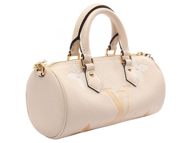 Louis Vuitton Papillon BB 2-Way Handtasche Beige Golden Roh - Ansicht 2