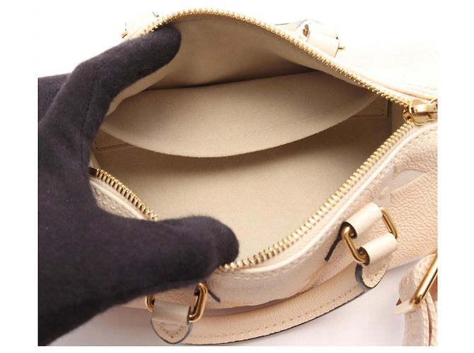 Louis Vuitton Papillon BB 2-Way Handtasche Beige Golden Roh - Ansicht 3