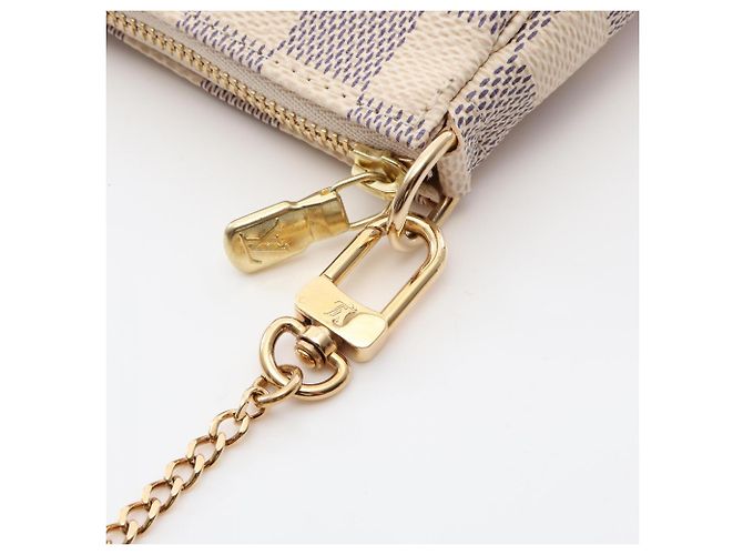 Borsa Louis Vuitton Mini Pochette Accessoires Rosa Bianco Multicolore - vista 6
