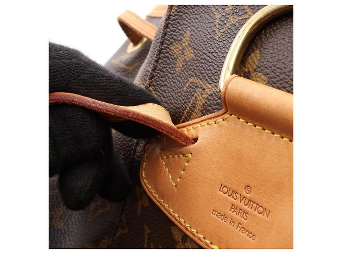 Zaino/Borsa Louis Vuitton Montsouris MM Monogram Marrone - vista 12