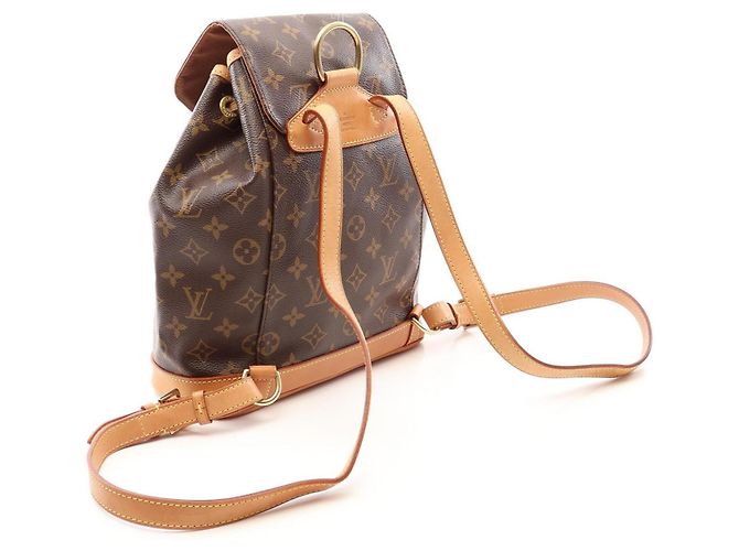 Zaino/Borsa Louis Vuitton Montsouris MM Monogram Marrone - vista 2