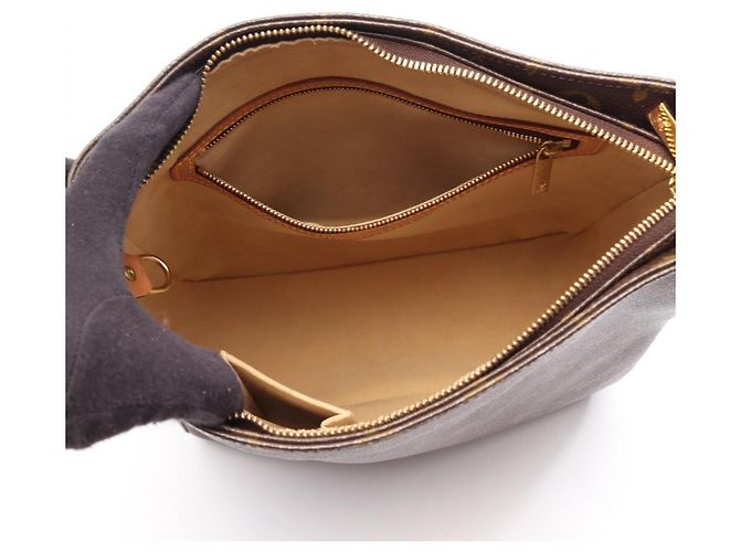 Borsa a tracolla Louis Vuitton Looping GM Monogram Marrone - vista 3