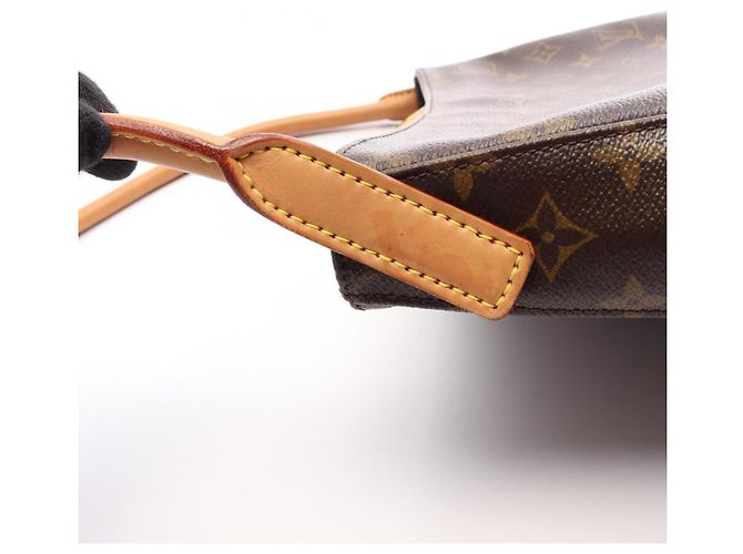 Borsa a tracolla Louis Vuitton Looping GM Monogram Marrone - vista 9
