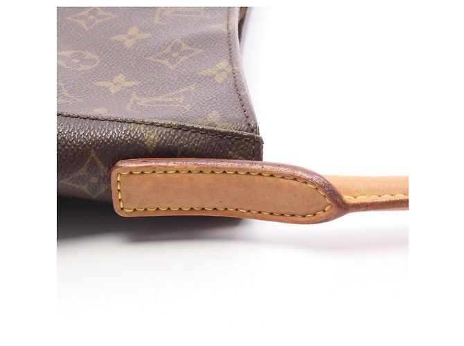 Borsa a tracolla Louis Vuitton Looping GM Monogram Marrone - vista 9