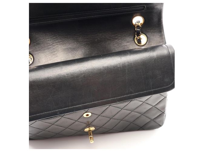 Borsa a tracolla Chanel Matelassé Double Flap Nero - vista 8