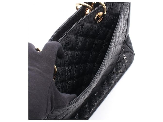 Borsa Tote Chanel Matelassé Grand Shopping Nero - vista 7