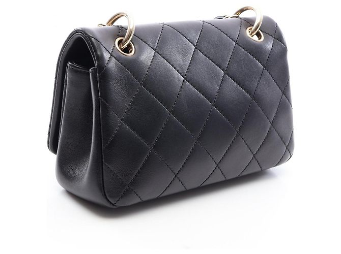Borsa Chanel Matelassé in pelle di agnello nera Nero - vista 2
