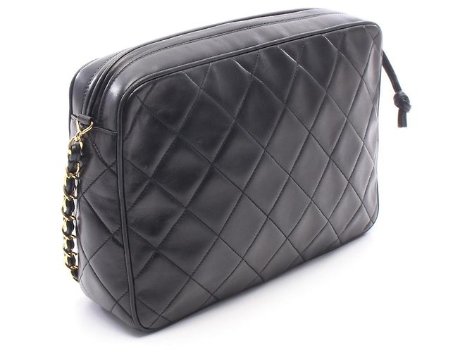 Borsa Chanel Matelassé in pelle d'agnello nera Nero - vista 2