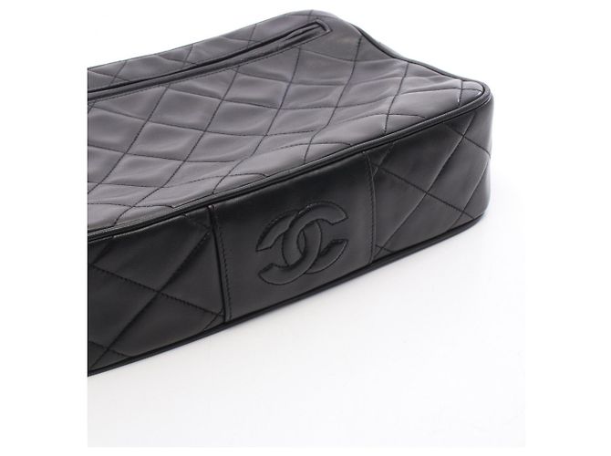 Borsa Chanel Matelassé in pelle d'agnello nera Nero - vista 6
