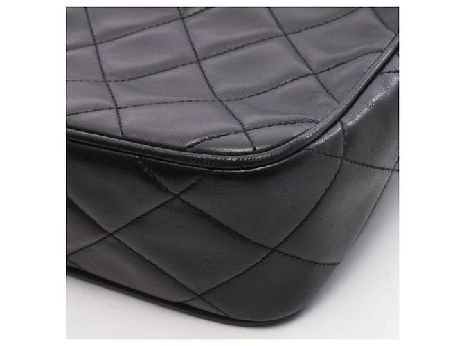 Borsa Chanel Matelassé in pelle d'agnello nera Nero - vista 7