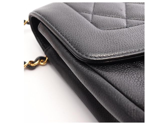 Borsa a tracolla Chanel Matelassé Diana Flap Nero - vista 10