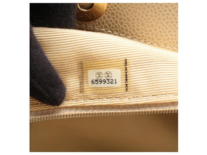 Borsa Tote Chanel Matelassé Plat Beige - vista 5