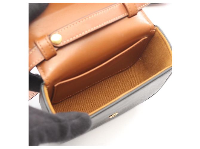 Céline Celine Mini Claude Triomphe Schultertasche Braun Schwarz - Ansicht 3