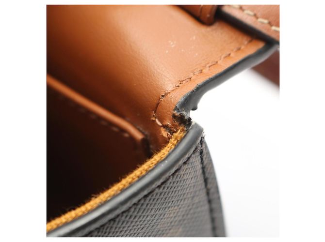 Céline Celine Mini Claude Triomphe Schultertasche Braun Schwarz - Ansicht 7
