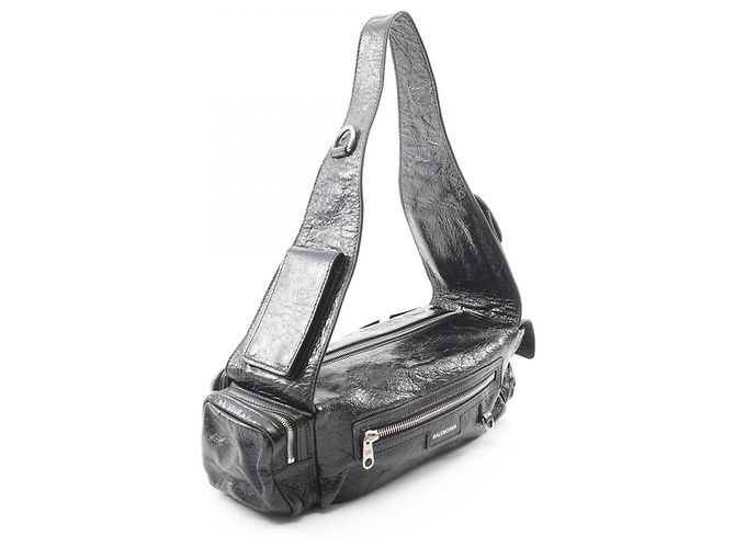 Borsa a tracolla Balenciaga Superbusy Nero - vista 2