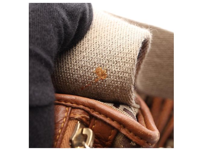 Bolso de hombro Fendi Zucchino Castaño Beige - vista 9