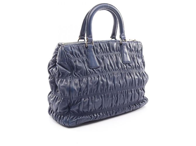 Borsa a mano 2-Way Prada Nappa Gaufre Blu navy - vista 2