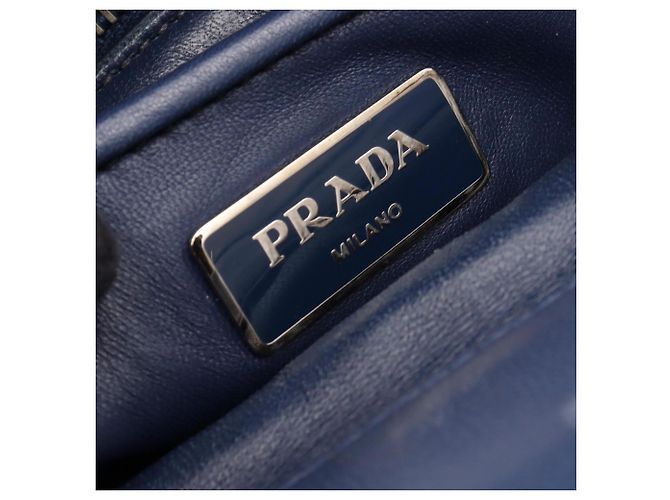 Borsa a mano 2-Way Prada Nappa Gaufre Blu navy - vista 4