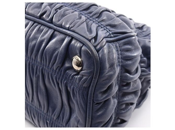 Borsa a mano 2-Way Prada Nappa Gaufre Blu navy - vista 5