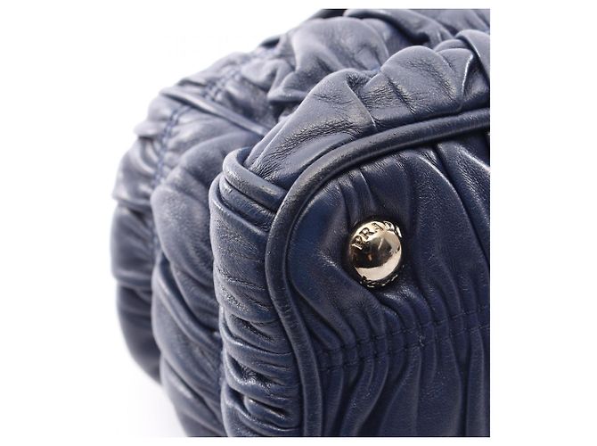 Borsa a mano 2-Way Prada Nappa Gaufre Blu navy - vista 6