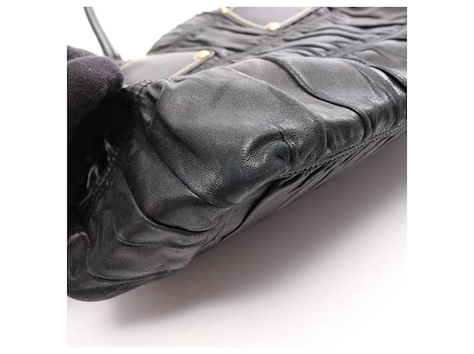 Borsa Tote Prada Gaufre Nero - vista 10