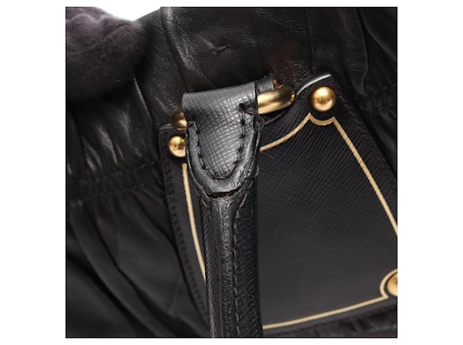 Borsa Tote Prada Gaufre Nero - vista 12