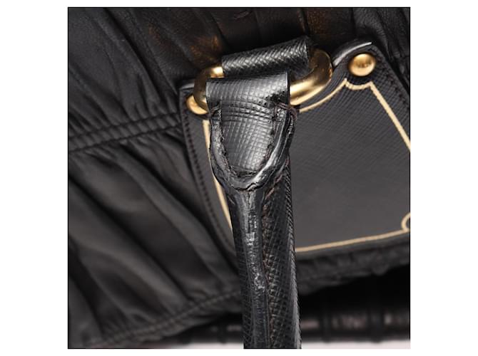 Borsa Tote Prada Gaufre Nero - vista 13