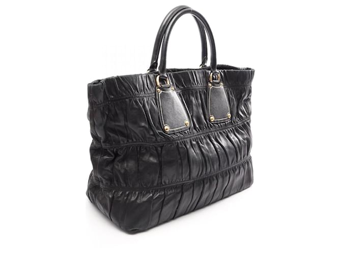 Borsa Tote Prada Gaufre Nero - vista 2