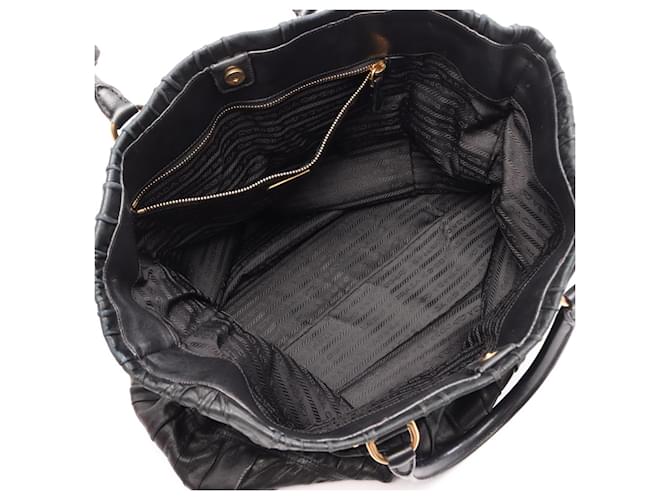Borsa Tote Prada Gaufre Nero - vista 3