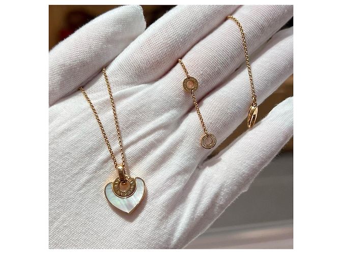 Bulgari Collana con pendente Bvlgari B.zero1 Heart Bianco D'oro - vista 5