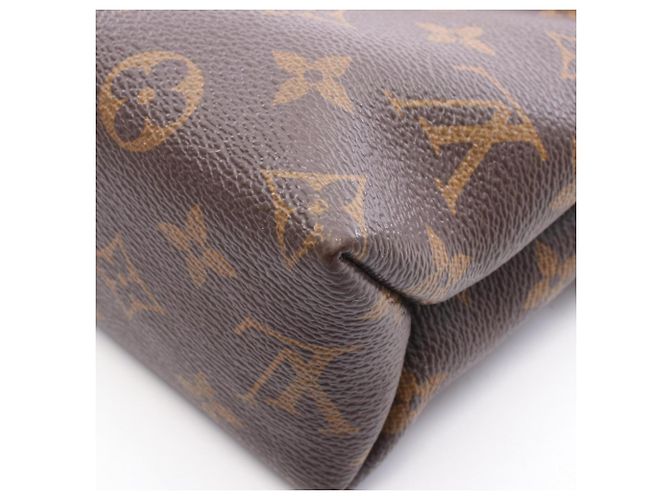 Louis Vuitton Saint Placido Monogram Cerise Shoulder Bag Brown Red - view 9