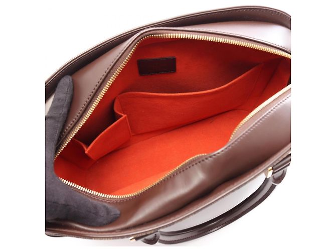 Borsa a mano Louis Vuitton Salia Horizontal Damier Ebene Marrone - vista 3