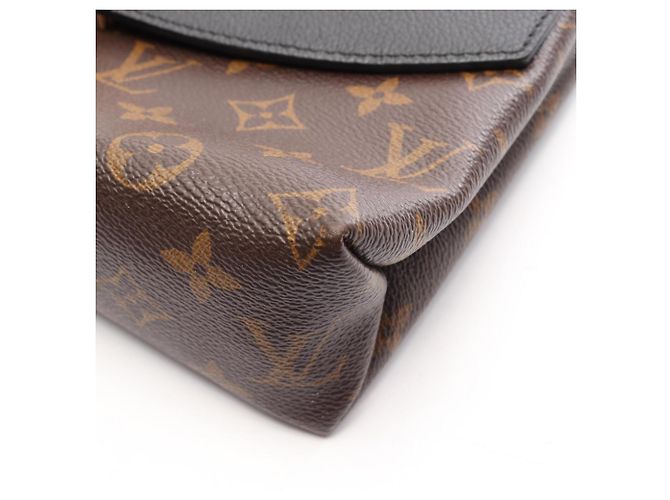 Borsa a tracolla Louis Vuitton Saint Placido Monogram Noir Marrone Nero - vista 11