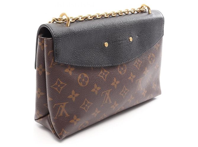 Borsa a tracolla Louis Vuitton Saint Placido Monogram Noir Marrone Nero - vista 2