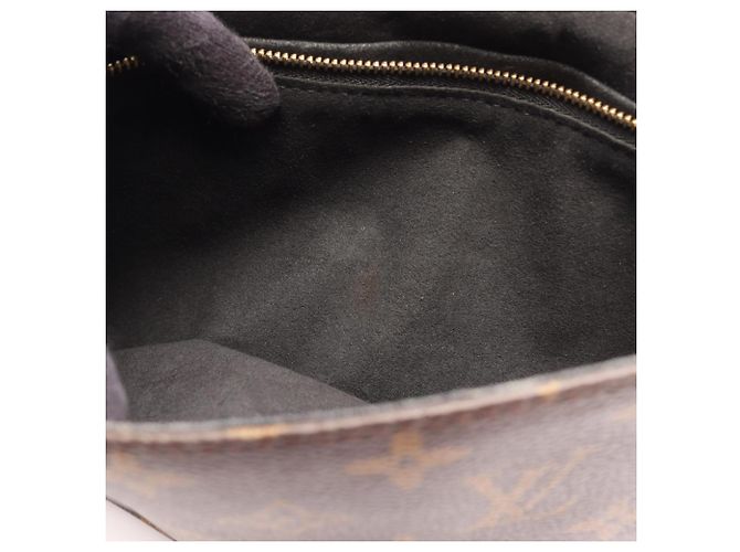 Borsa a tracolla Louis Vuitton Saint Placido Monogram Noir Marrone Nero - vista 6