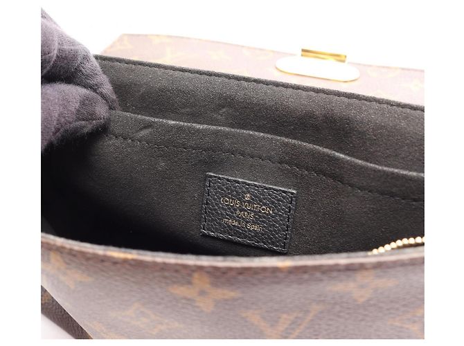 Borsa a tracolla Louis Vuitton Saint Placido Monogram Noir Marrone Nero - vista 7